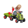 Falk Claas-traktor m/vogn, rive, skovl, rat og horn